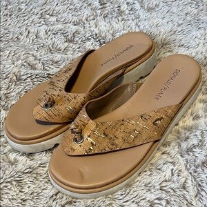 Donald J. Pliner Cork and Tan Women's Sandals